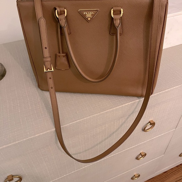 Large Prada Galleria Saffiano Leather Bag- Brown - Picture 2 of 11